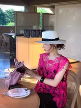 レディース 夏用 ノースリーブ レース トップス【カジュアル・不規則デザイン・バタフライシルエット・ストラップ付き】