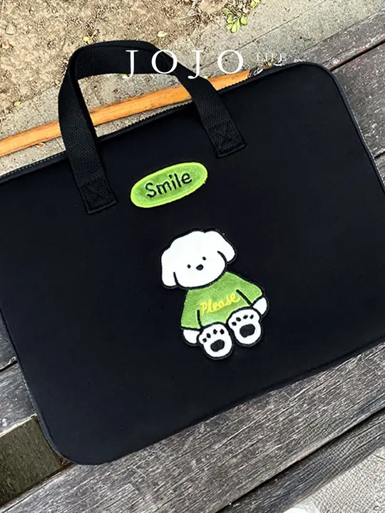 かわいいキャラクター入り手提げクッション式防震ノートパソコン収納バッグ