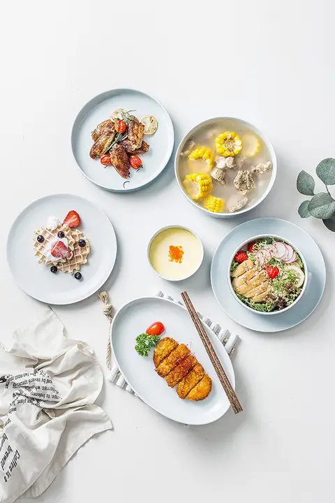 北欧風デザインのボウル＆プレートセット【食洗機対応・創造的な形・和風スタイル】（セットアップ対応）