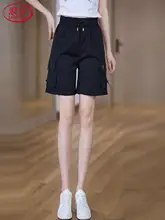 感満載！大口ポケット付きの夏用ワイドレッグショートパンツ【薄手・ウエストゴム】（セットアップ対応）