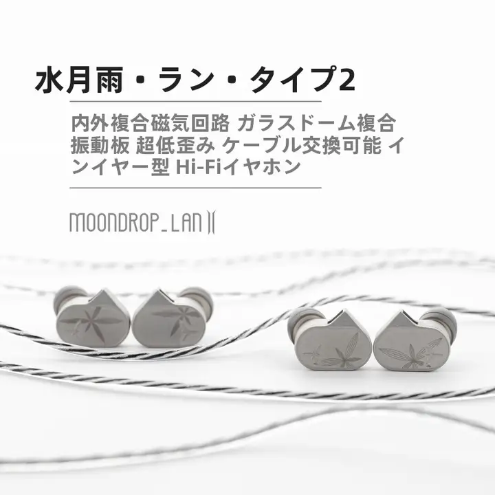 有線イヤホン カナル型 リケーブル ガラスドーム振動板 高音質 ゲーム用 Hi-Fi「LAN 2」
