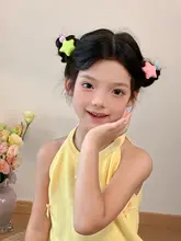 可愛らしい星とボールのヘアゴム【子供用・髪を傷めないデザイン】