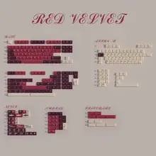 キーキャップ メカニカルキーボード用 ABS樹脂 Cherryプロファイル 2色 レッドベルベット 「Chosfox」