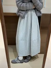 高腰デザインの花苞風フレアスカート【パッド入り・裏地付き・秋用】（セットアップ対応）