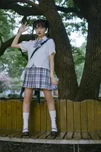 塩漬け青梅柄 JKプリーツスカート