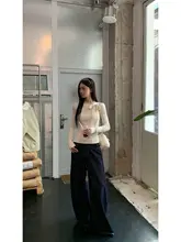 韓国風ニットセーター【秋用・フィットデザイン】