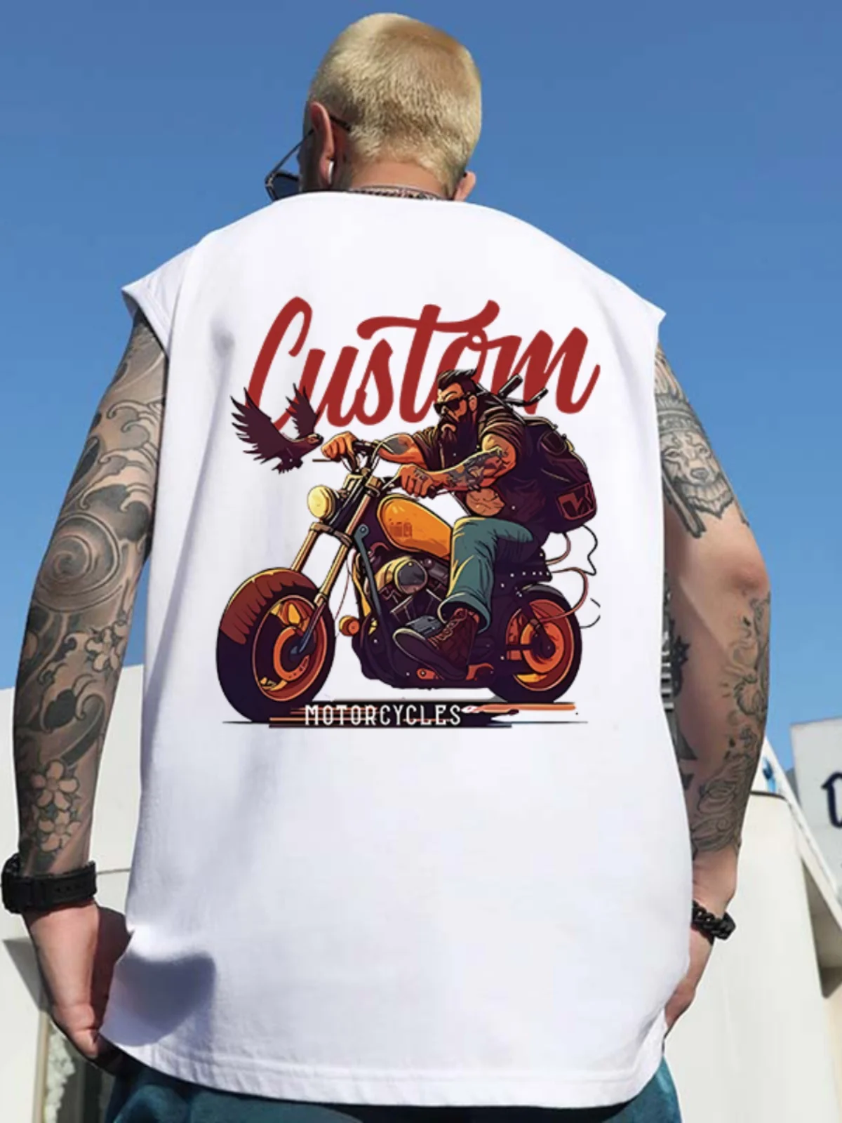 アメリカンビンテージ風 バイクベスト メンズ：ストリートスタイルで夏を楽しむカジュアルファッション