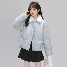 厚手ダイヤモンドキルトダウンコート【女性用・フード付き・暖かい】