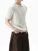 麻のツイストデザインポロカラー半袖Tシャツ【シンプルで快適・通勤用・夏用】
