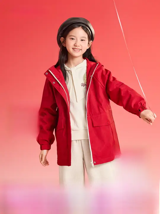 女の子用春秋対応の子供アウター【おしゃれなデザイン・防風タイプ】（セットアップ対応）