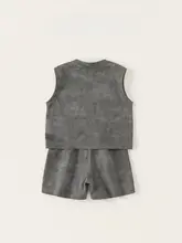 2点セット キッズ ボーイズ ノースリーブTシャツ ショートパンツ タイヤイ ストリート 夏