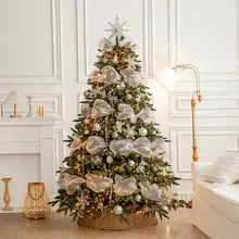 豪華なPE混合葉クリスマスツリー【家庭用装飾品・大掛け飾り】（セットアップ対応）