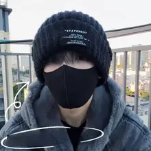 防寒保温ニット帽【青少年向け・ライディング用・厚手・風を防ぐデザイン】