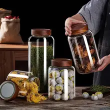 食品級ガラス密閉保存容器【大容量・茶葉・陳皮収納】