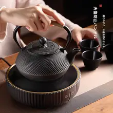 鋳鉄製大型急須【野外用・茶漉し付き・煮茶・電気コンロ対応】