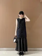 クラシックチェック柄のフレアスカート【レース付き・秋冬用・中長丈】（セットアップ対応）