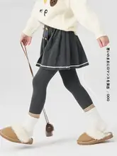 女児用 秋冬用スカート風レギンス【裏起毛・保温・大人用】（セットアップ対応）