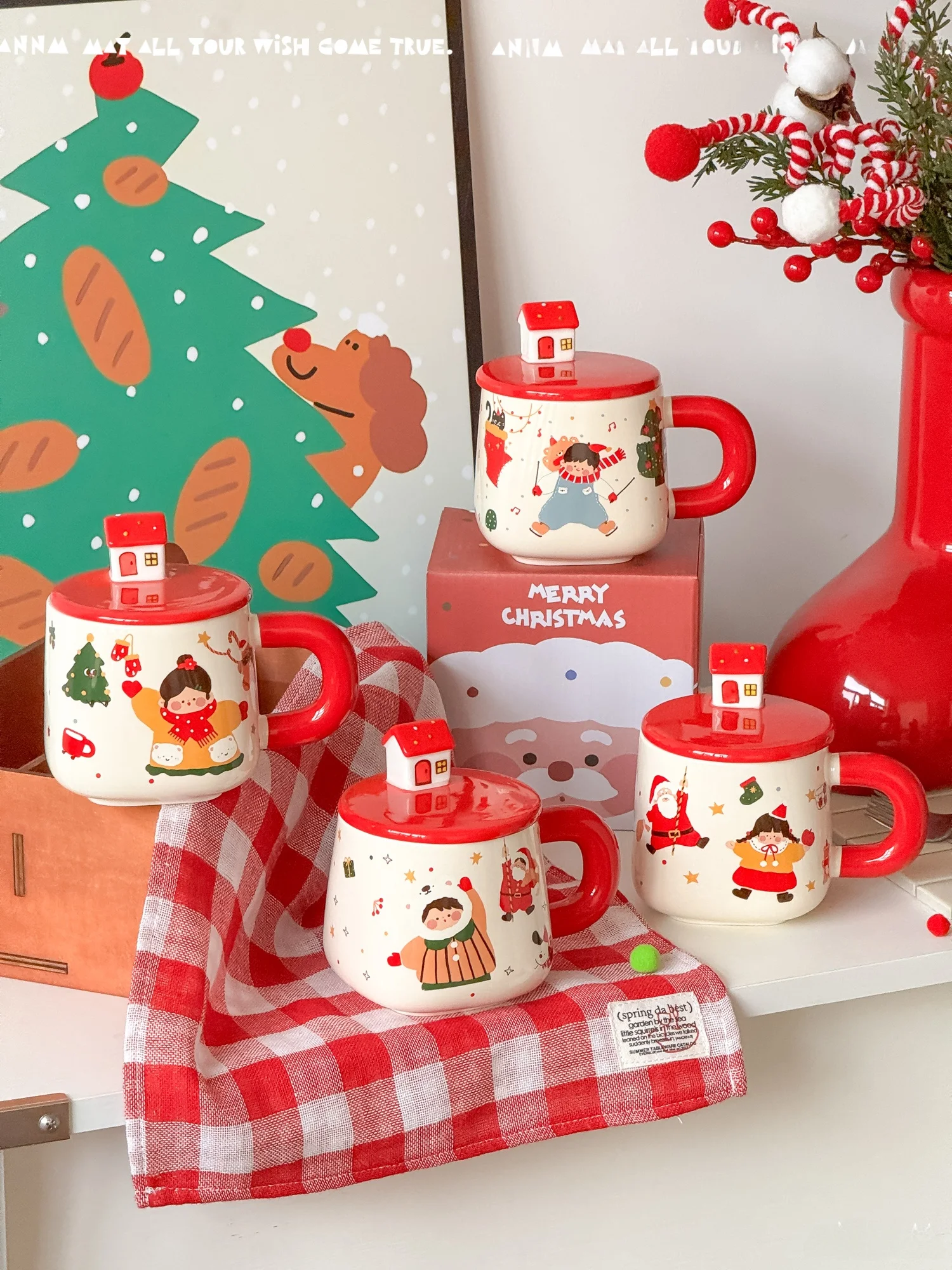 可愛いサンタクロースデザインのカップ：クリスマスギフトに最適な陶器カップの実用性とシーン別活用法