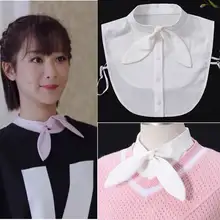 リボン付きおしゃれ襟【秋冬・カジュアル・クラシックデザイン】