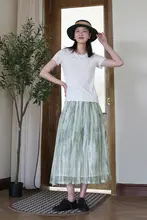 ZAN 新作 シルク Aラインスカート【夏用・ミディ丈・シンプルデザイン】