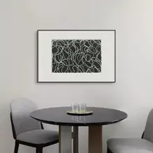 モダンな白黒の壁掛けアート【インダストリアルスタイル・抽象デザイン・オフィスや書斎に最適】