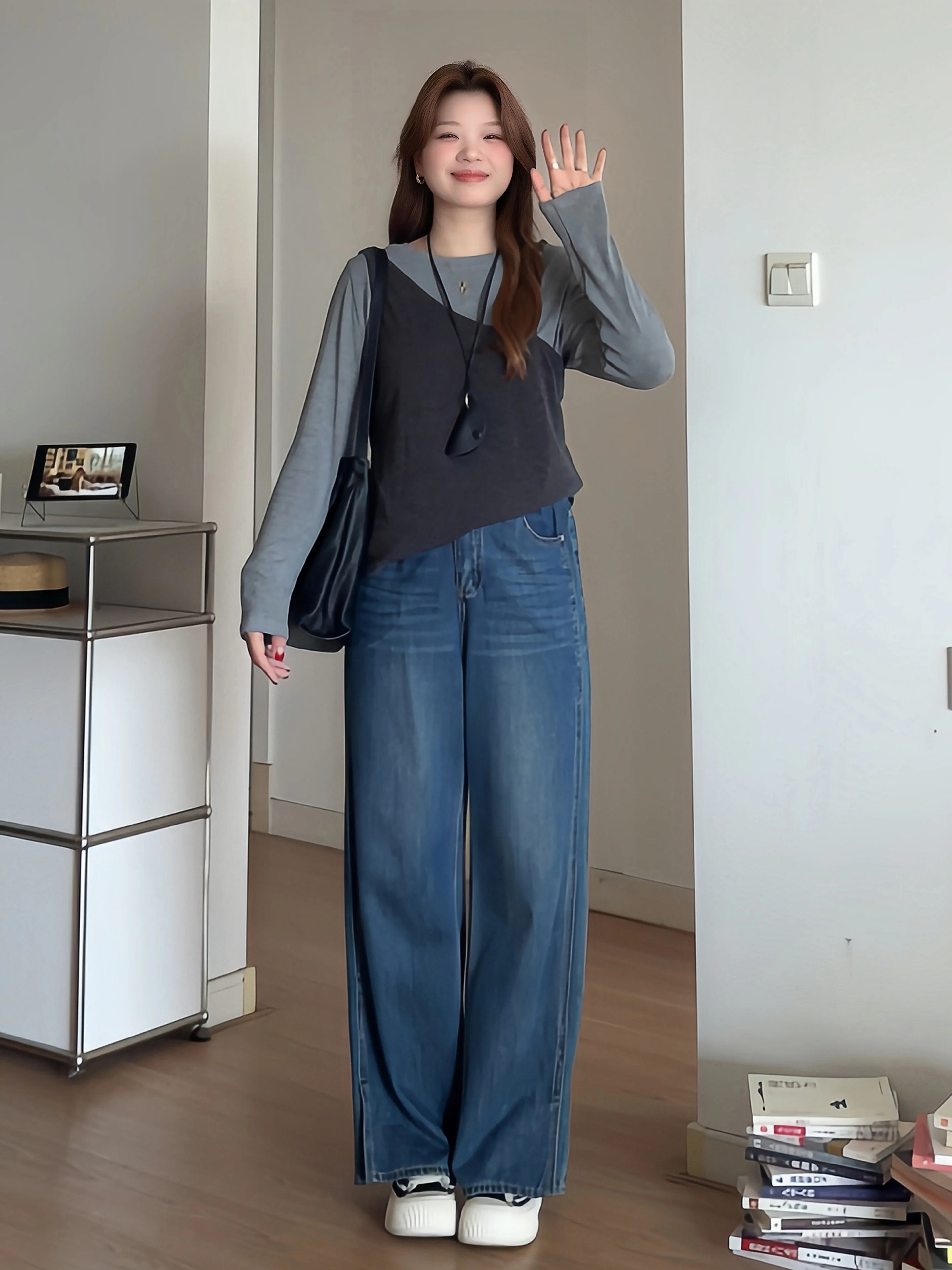 不規則マカシン長袖Tシャツ：女子にぴったりのカッコイイデザインと実用性