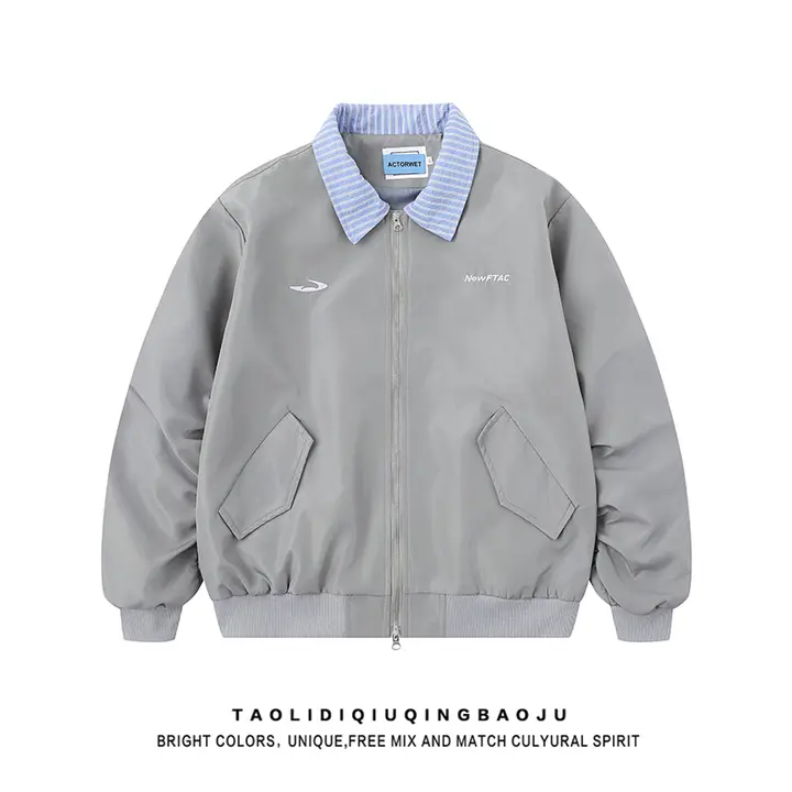 アメリカンヴィンテージ風 バイカラーコーチジャケット【レディース・ルーズフィット・カジュアル】（セットアップ対応）