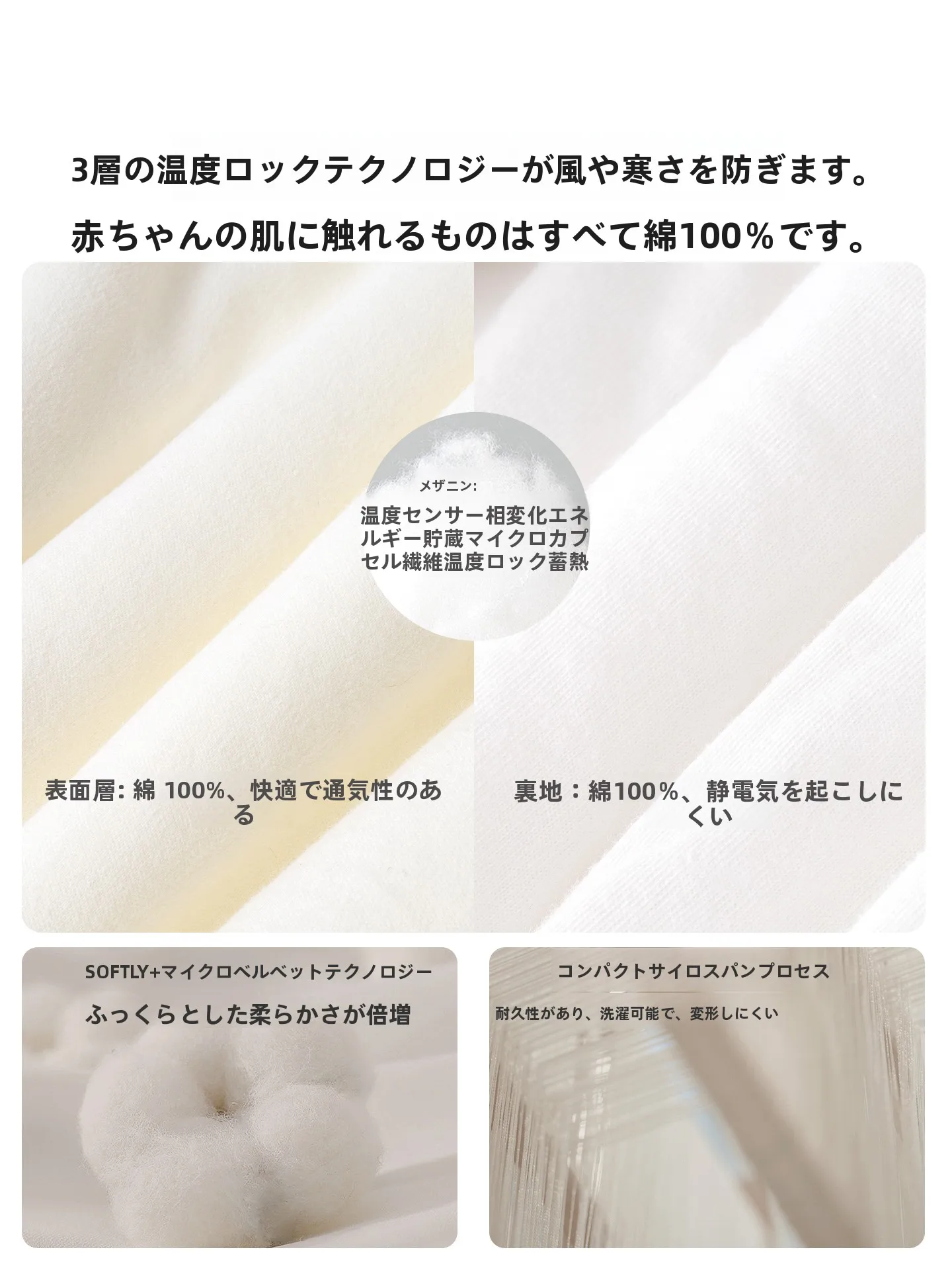 冬用ベビー衣類：気温別で選ぶべき恒温棉のジャケットスーツ