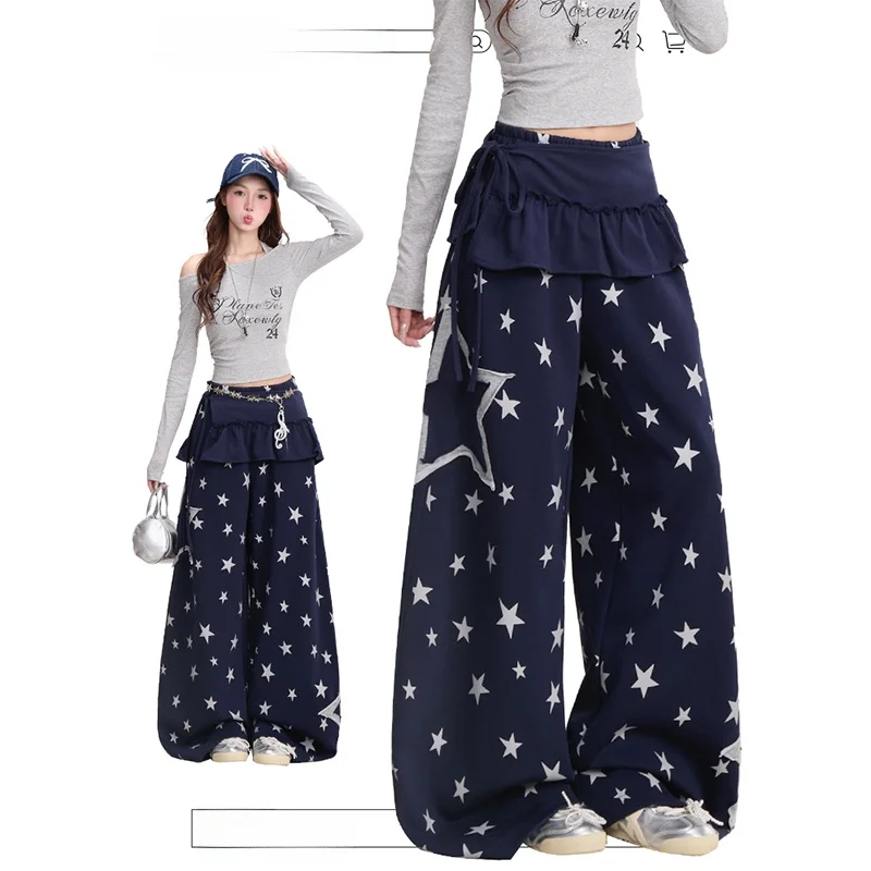 カモフラパンツのコーデは失敗しやすい？星柄ワイドレッグパンツで変わる日常のスタイル