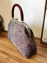 オリジナル中華風レトロデザインの桑蚕絲香云纱チャイナドレスバッグ【ハンドストラップ・ショルダーバッグ】