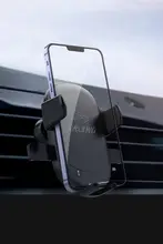 重力スプリング設計の車載スマホホルダー【全自動・横向き対応・静音・片手操作】