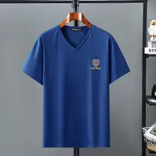 極上の柔らかさのVネック半袖Tシャツ【大きいサイズ・伸縮性・快適な着心地】