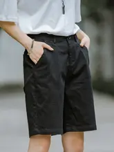 カーキ色の女性用ワークショーツ【夏用・ラフなフィット・ショートパンツ】