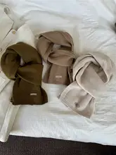 オーストラリア産ウール100%ニッ  トスカーフ【女性用・冬季・暖かい・無地】
