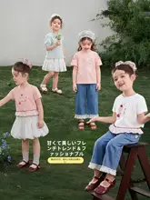 子供用薄手Tシャツ【夏用・短袖・甘いデザイン】
