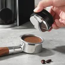 ステンレス製 コーヒー圧粉器【三枚羽根デザイン・エスプレッソ用】
