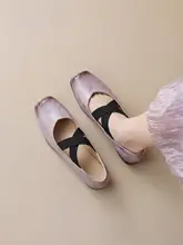 平底マリージェーンシューズ【女性用・フレンチスタイル・柔らかなソール・バレエタイプ】