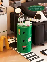 北欧デザインの円形ベッドサイドテーブル【クリエイティブ・収納力抜群】