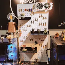 展示ラック 卓上 立式 アクセサリー 耳飾り 収納 整理 棚 穴あきボード