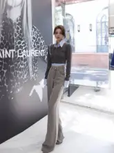 重ね着風長袖シャツ【女性用・秋冬向け・デザイン性あり・ショート丈】（セットアップ対応）