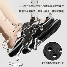 浴室用スリッパ【防滑・防臭・カップル用・夏用・漏水機能】