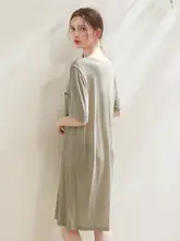 極上の柔らかさの天絲製クールで快適なショートスリーブ寝巻き【スタイル・外出OK】