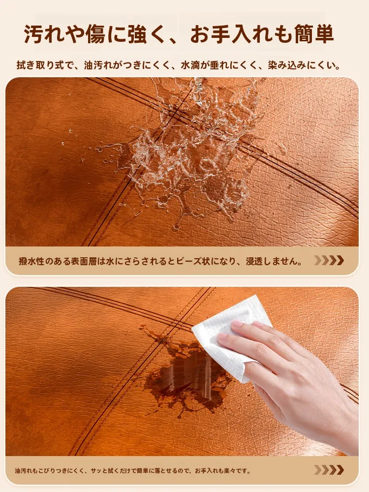 ラグジュアリーな皮製クッション収納ボックス：布団枕元小物置きに最適なスリムデザインの収納解決策
