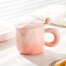カバーとスプーン付き マグカップ【デザイン性の高い・女性向け・コーヒー用】