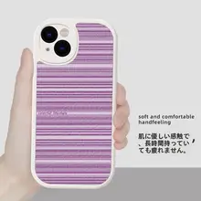 レトロなブルーストライプのスマートフォンケース【全包タイプ・iPhone対応・Android対応】