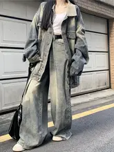 デニムジャケット レディース 大きいサイズ ぽっちゃり アメカジ ヴィンテージ ルーズ 初秋 おしゃれ