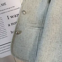 グレーグリーンの短いジャケット【春秋用・レディース・洗練されたデザイン】（セットアップ対応）