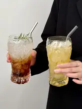 高級感あふれる ヴィンテージスタイルの水纹カップ【アイスアメリカーノ・家庭用・大容量】