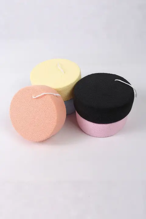 極上の柔らかさの海藻製洗面器用パフ【厚手・クレンジング用・掛け紐付き】