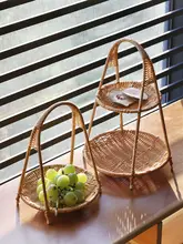 多層フルーツトレイ【欧風・乾燥果物用・バスケット・おやつ・アフタヌーンティー用】（セットアップ対応）